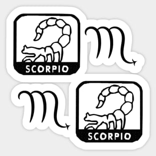 Scorpio Birth Sign - Black Sticker